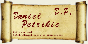 Daniel Petrikić vizit kartica